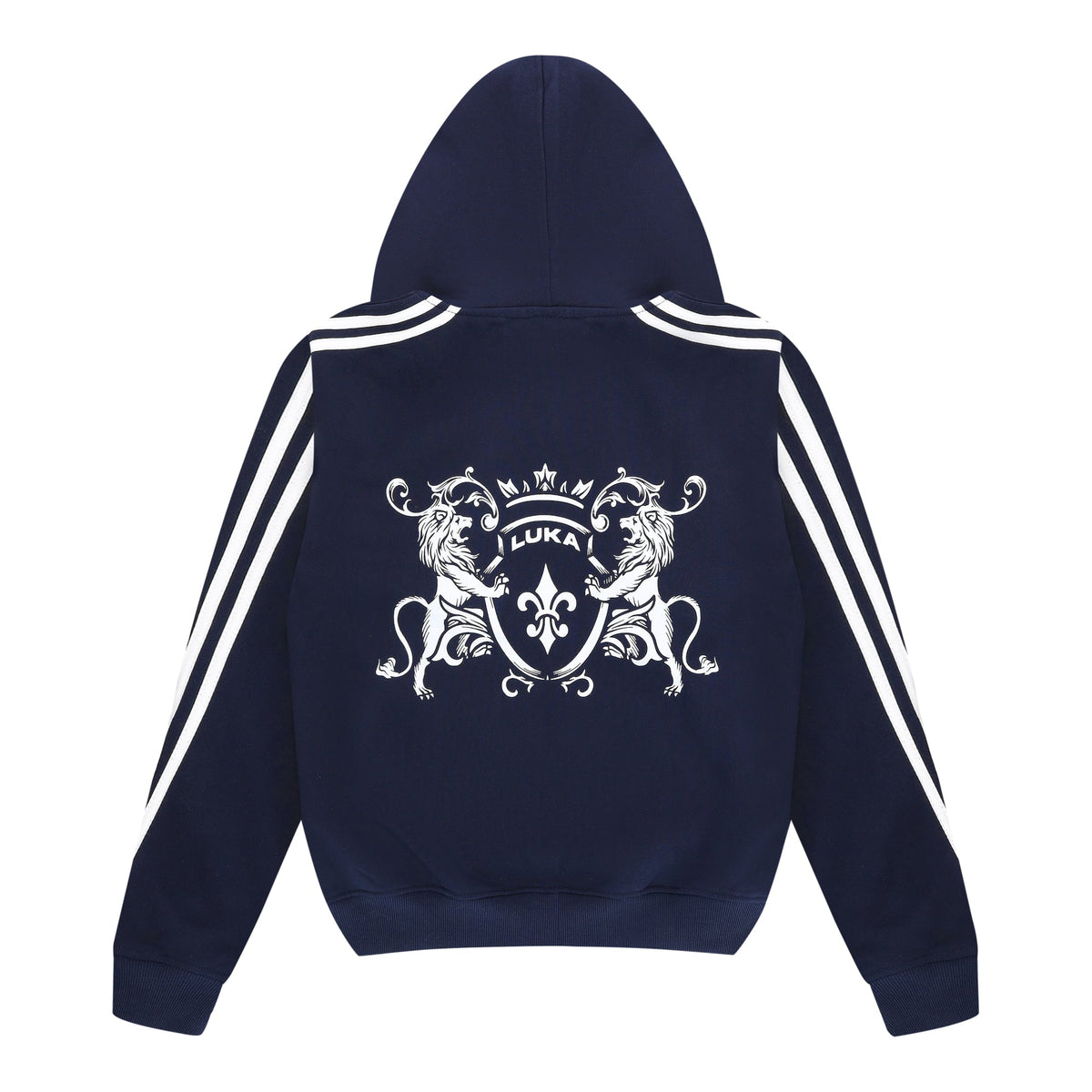 Zip Hoodie Striped - Navy