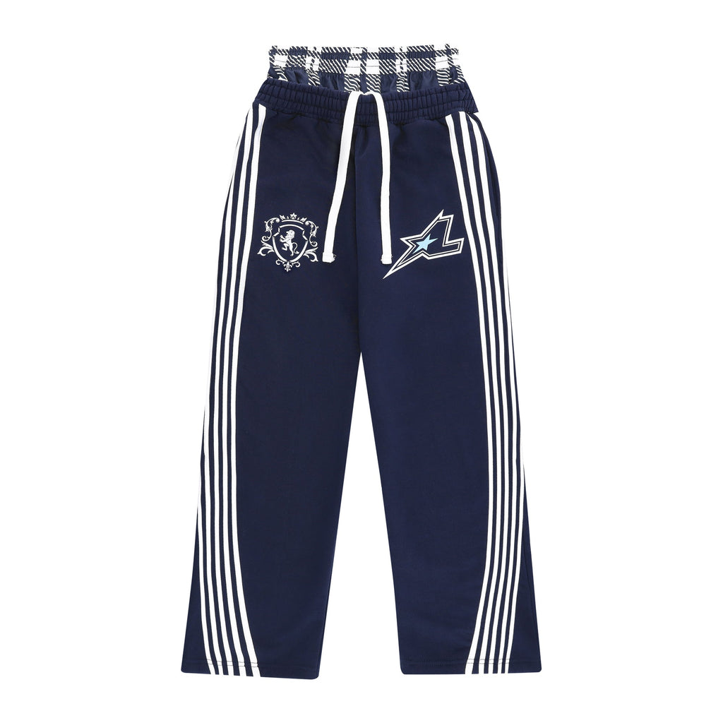 Jogging rayé - Bleu marine