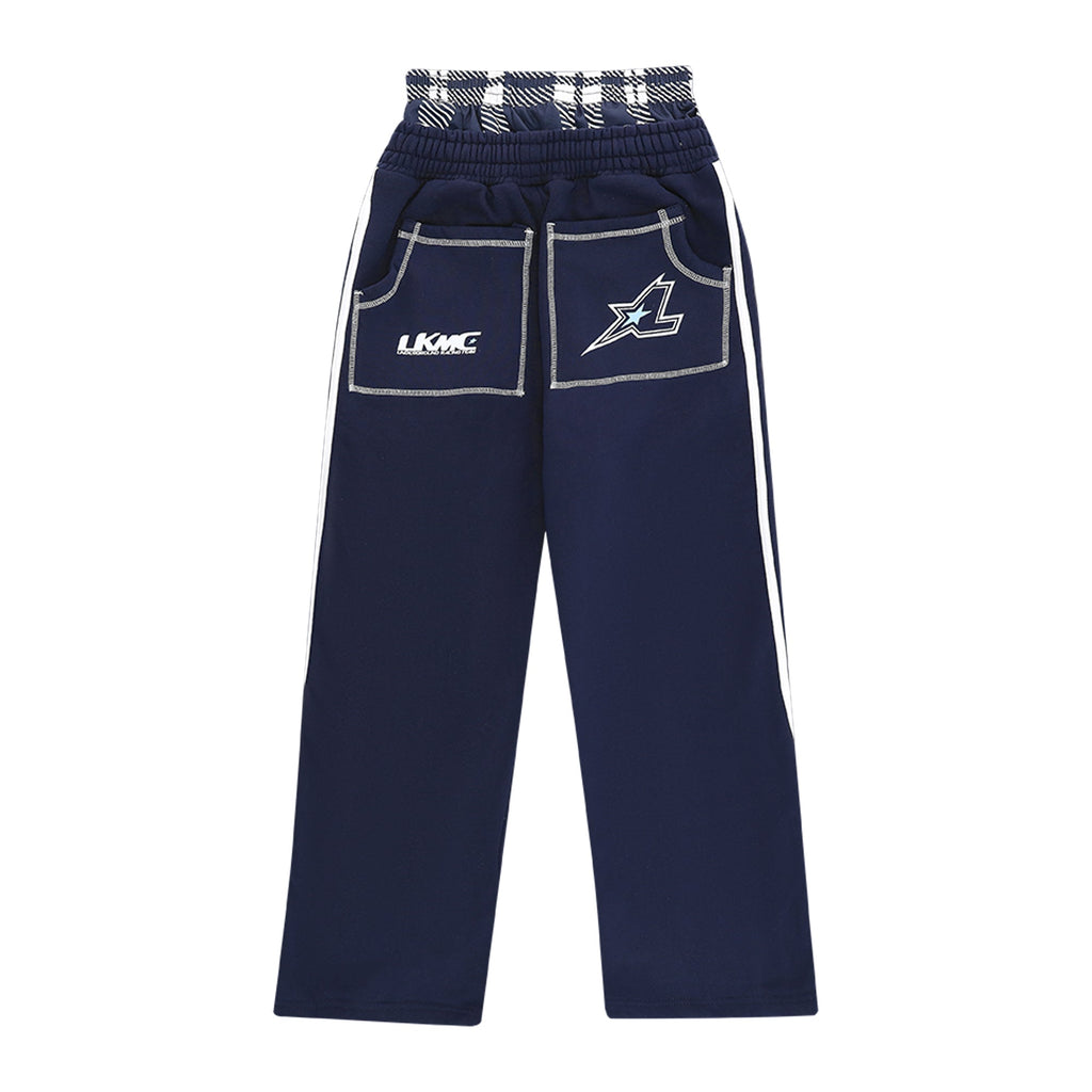 Jogging rayé - Bleu marine