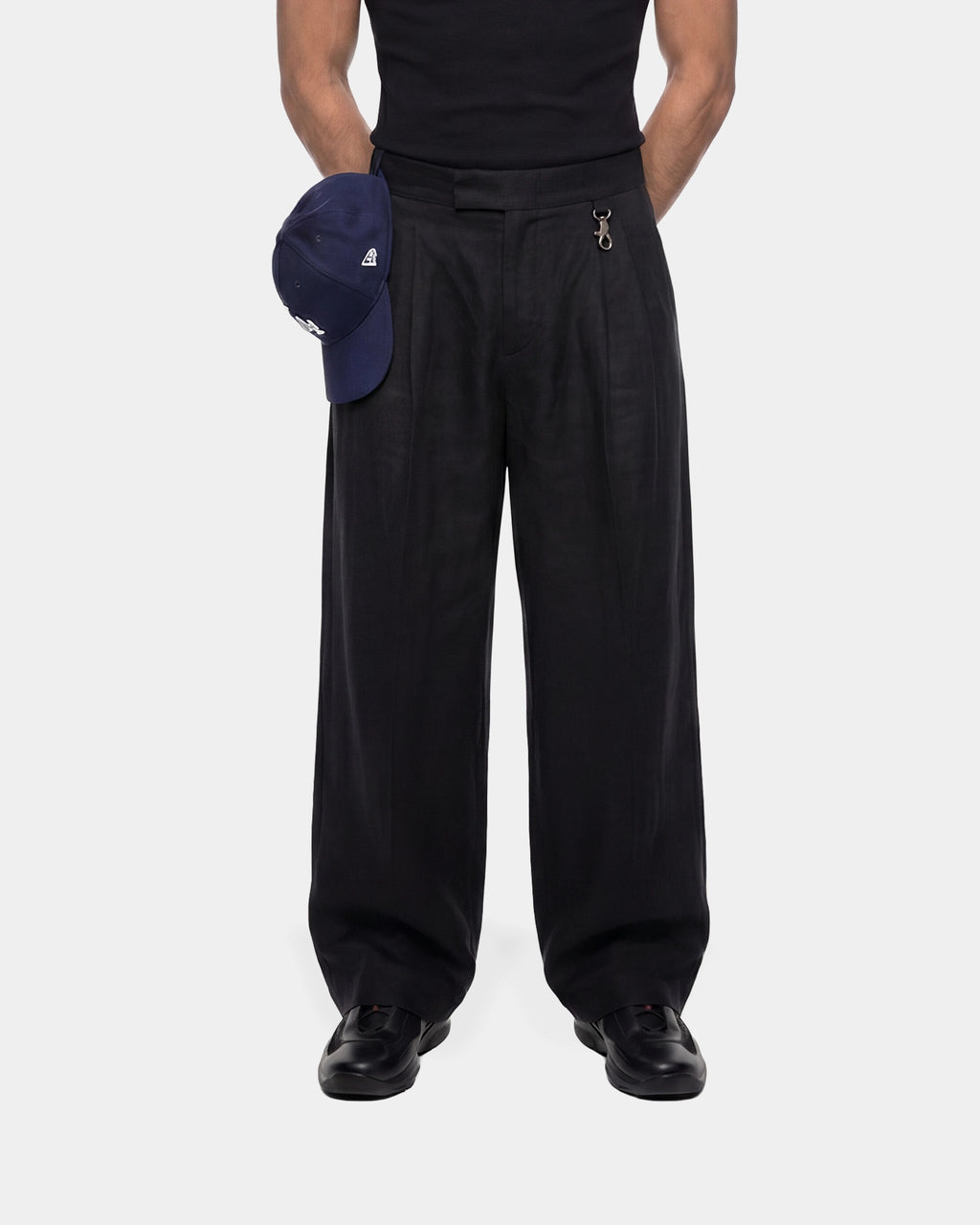 Pantalon large en lin