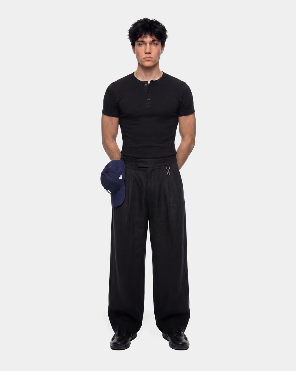 Pantalon large en lin