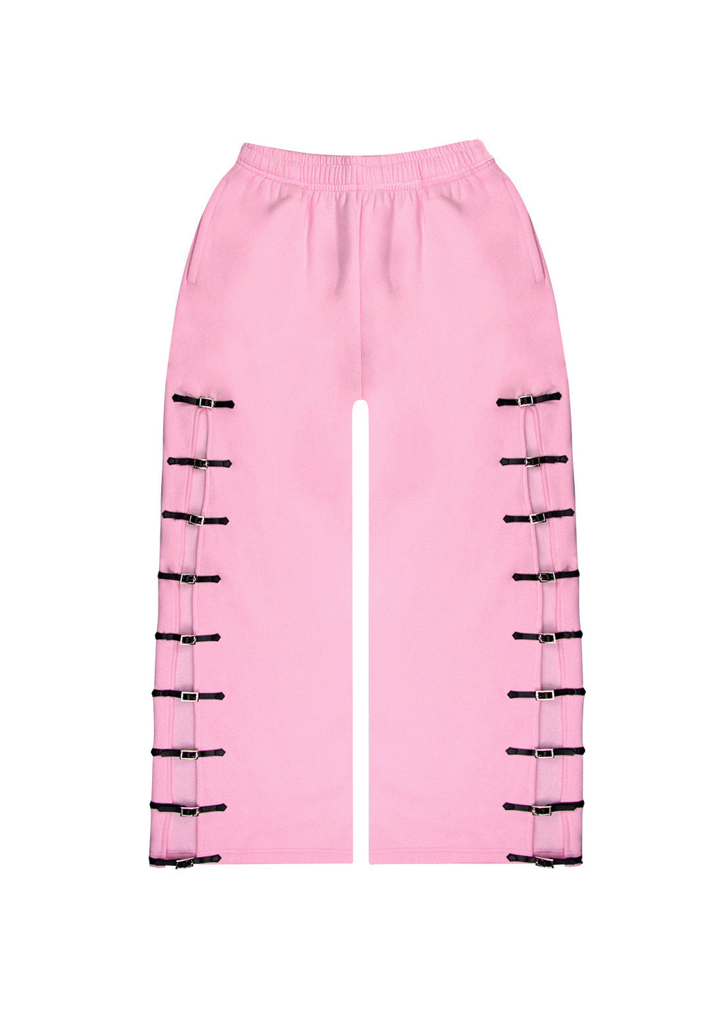 Pantaloni della tuta oversize con fibbia CRUSH rosa baby