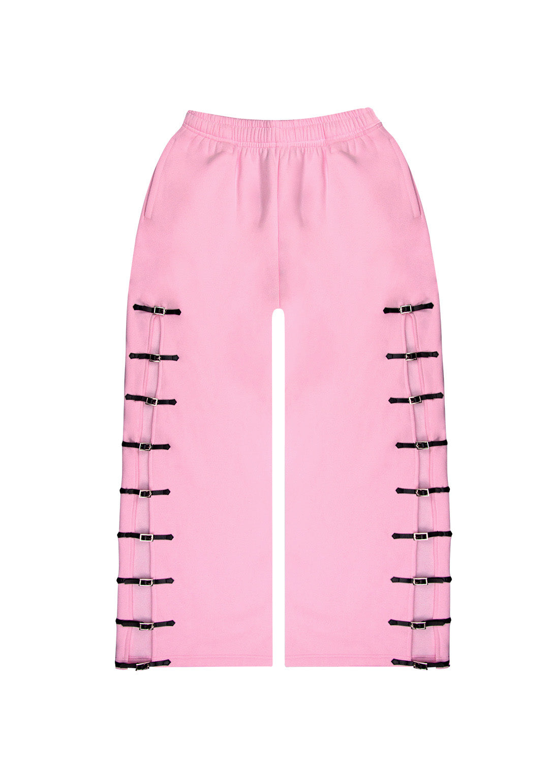 Pantaloni della tuta oversize con fibbia CRUSH rosa baby