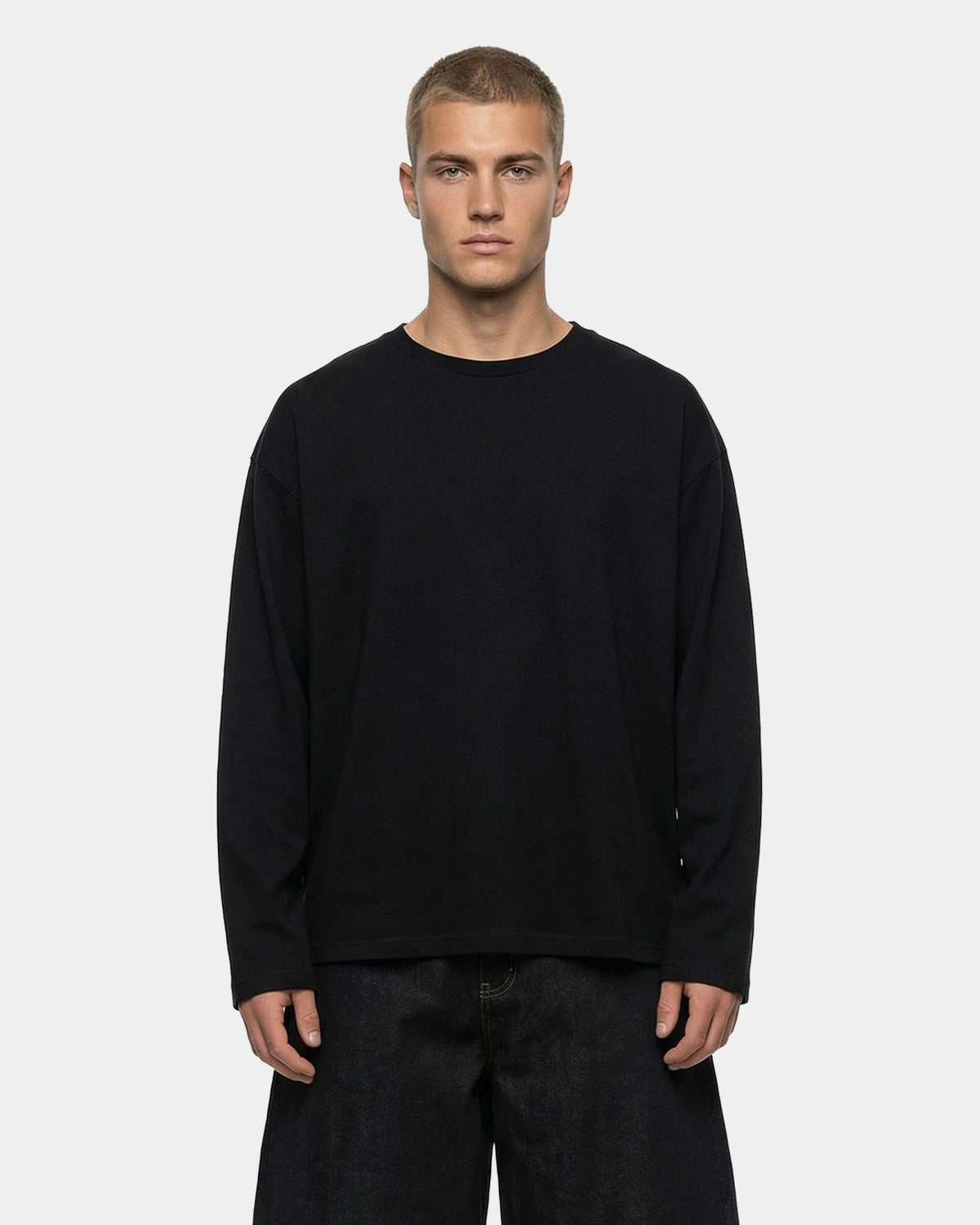 Boxy Oversized Black Longsleeve