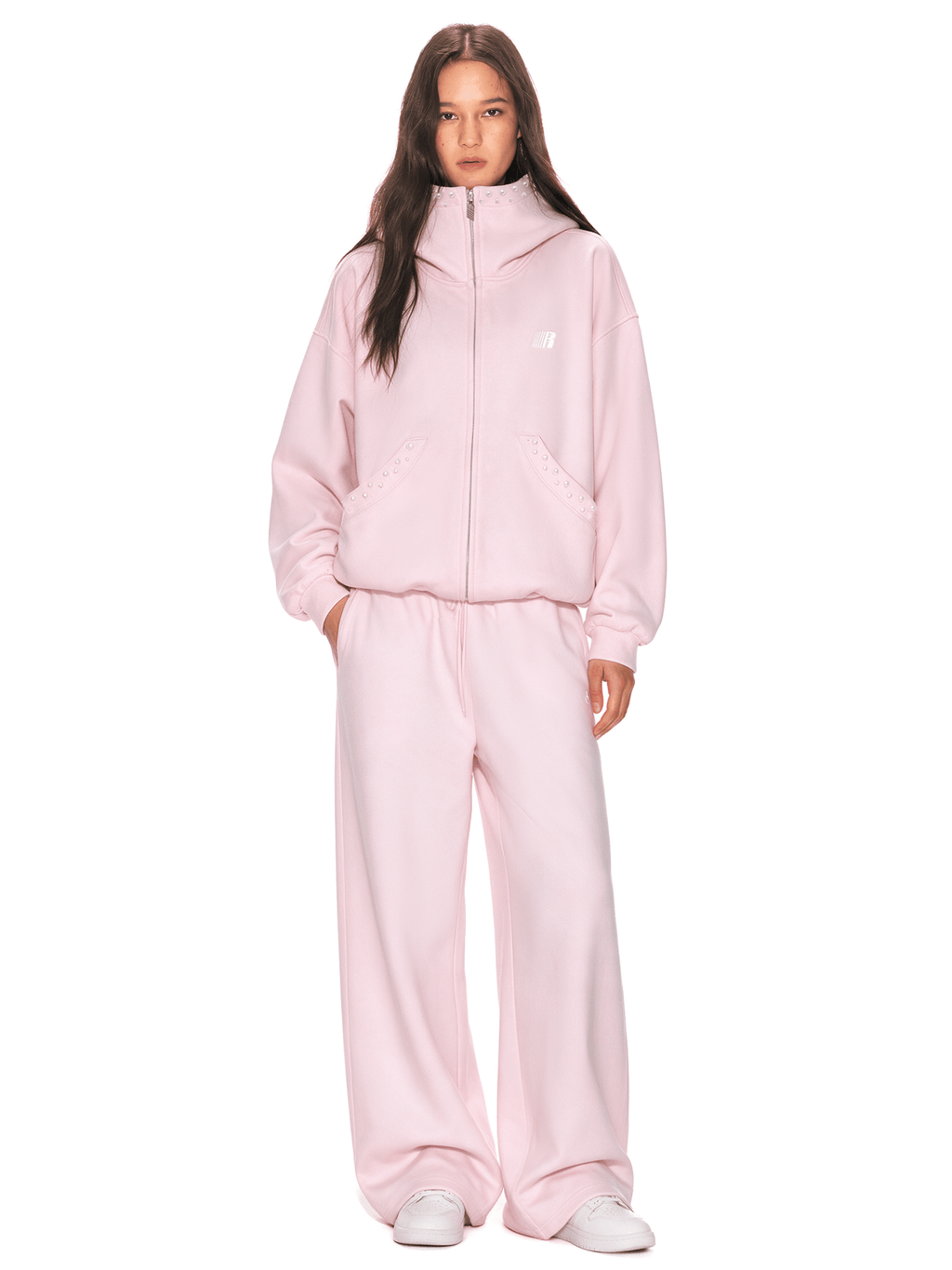 Pearl-Cloud Zip Hoodie