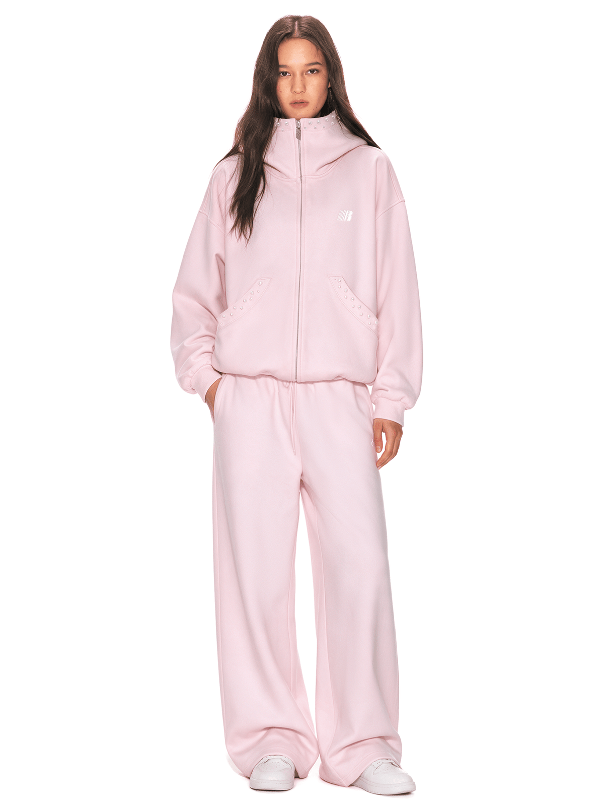 Pearl-Cloud Zip Hoodie