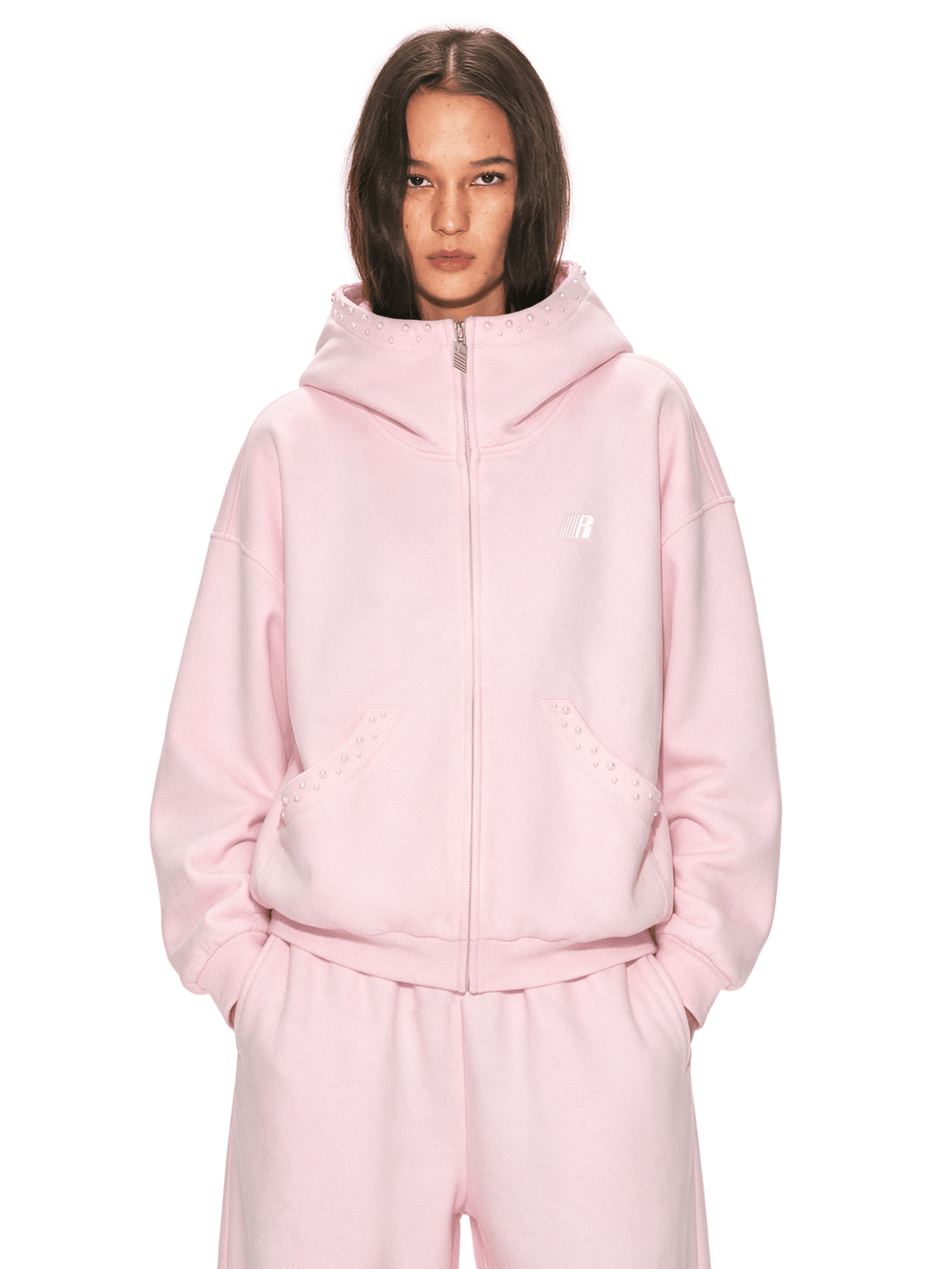 Pearl-Cloud Zip Hoodie