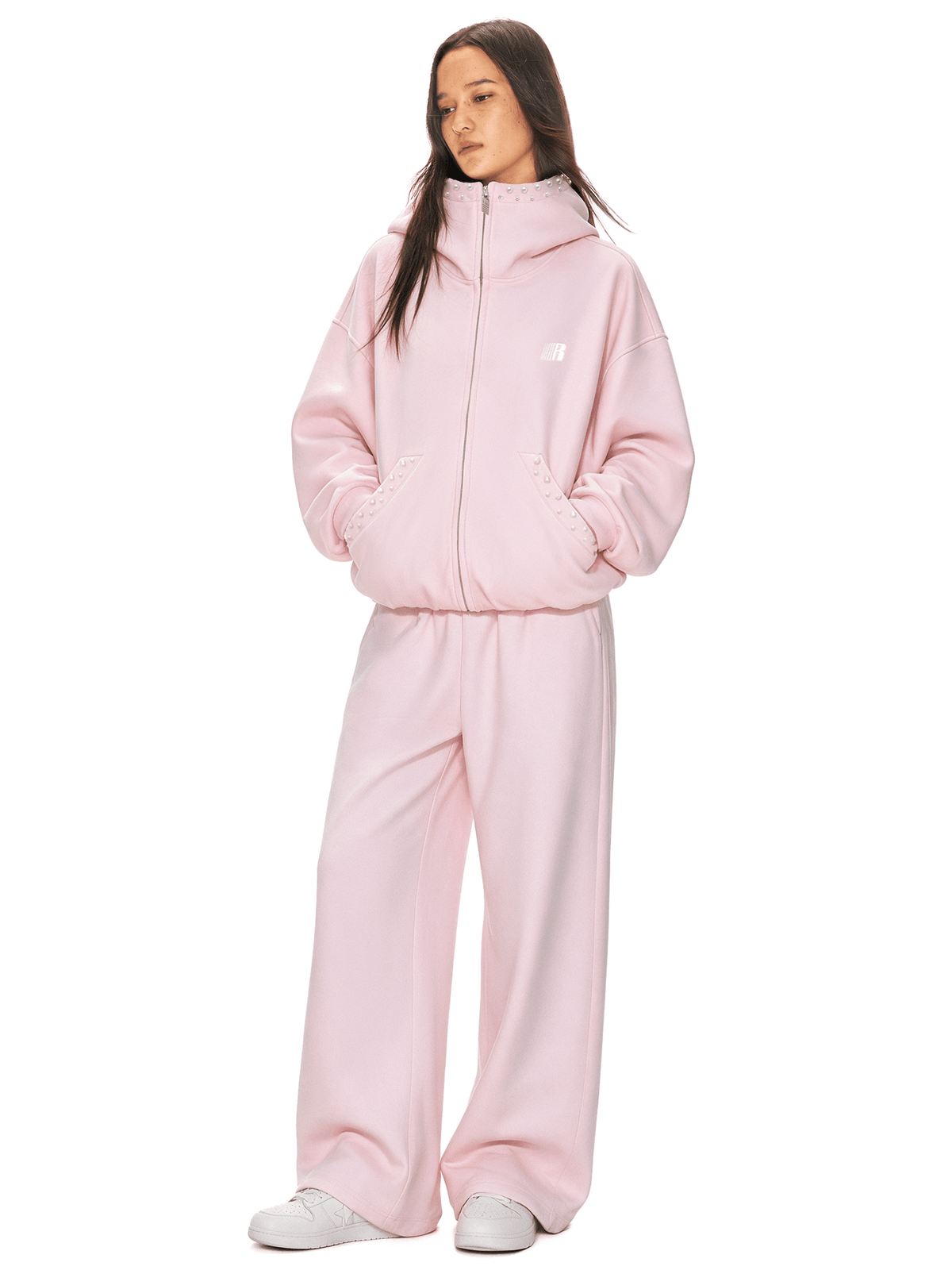 Pearl-Cloud Zip Hoodie