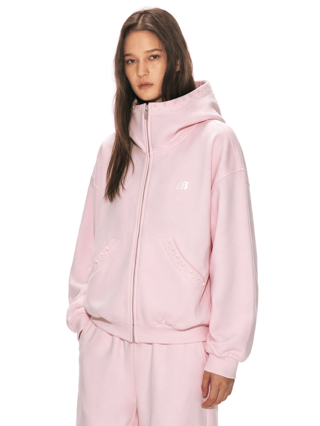 Pearl-Cloud Zip Hoodie