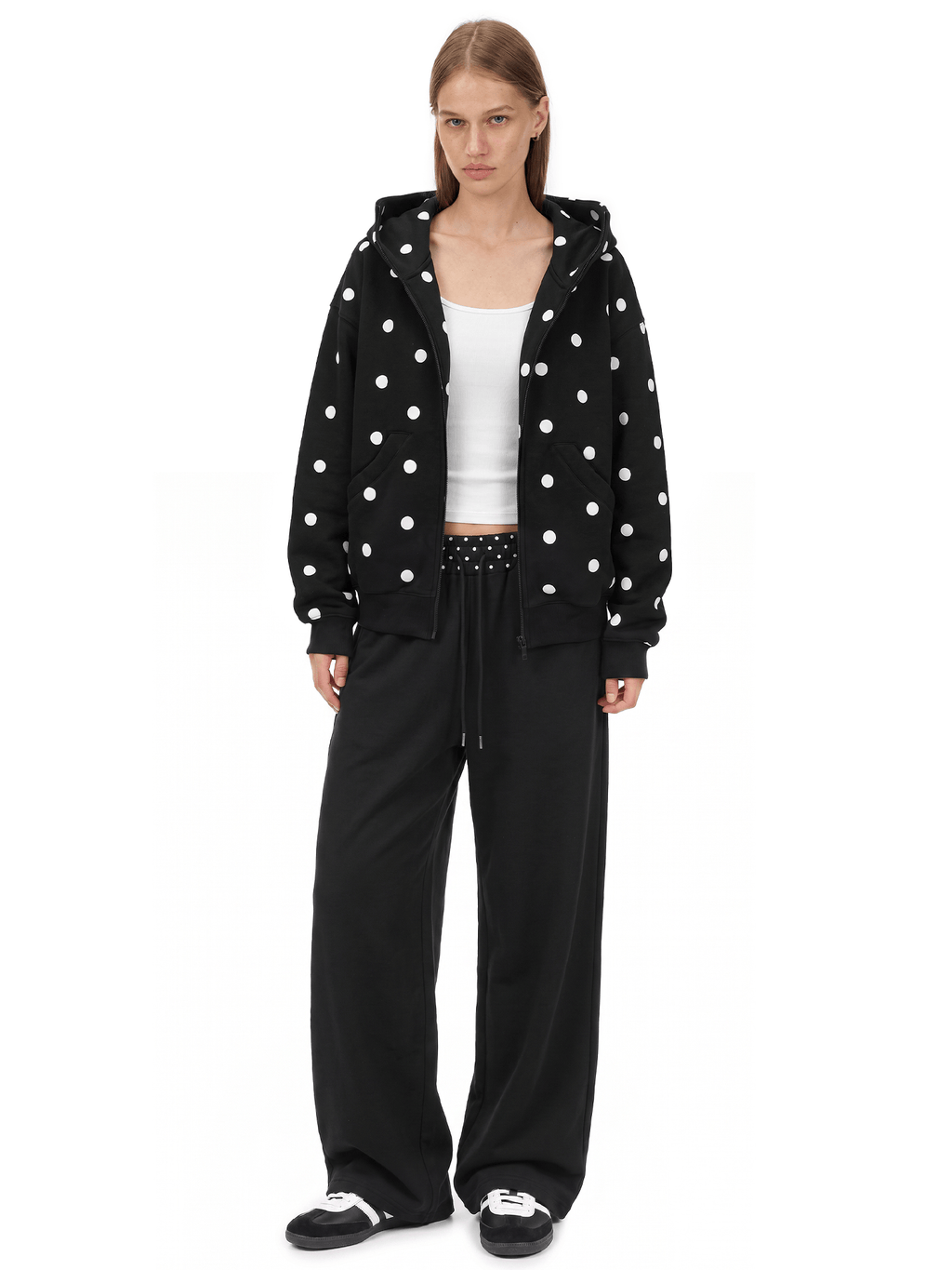Polka Dot Chic Hoodie