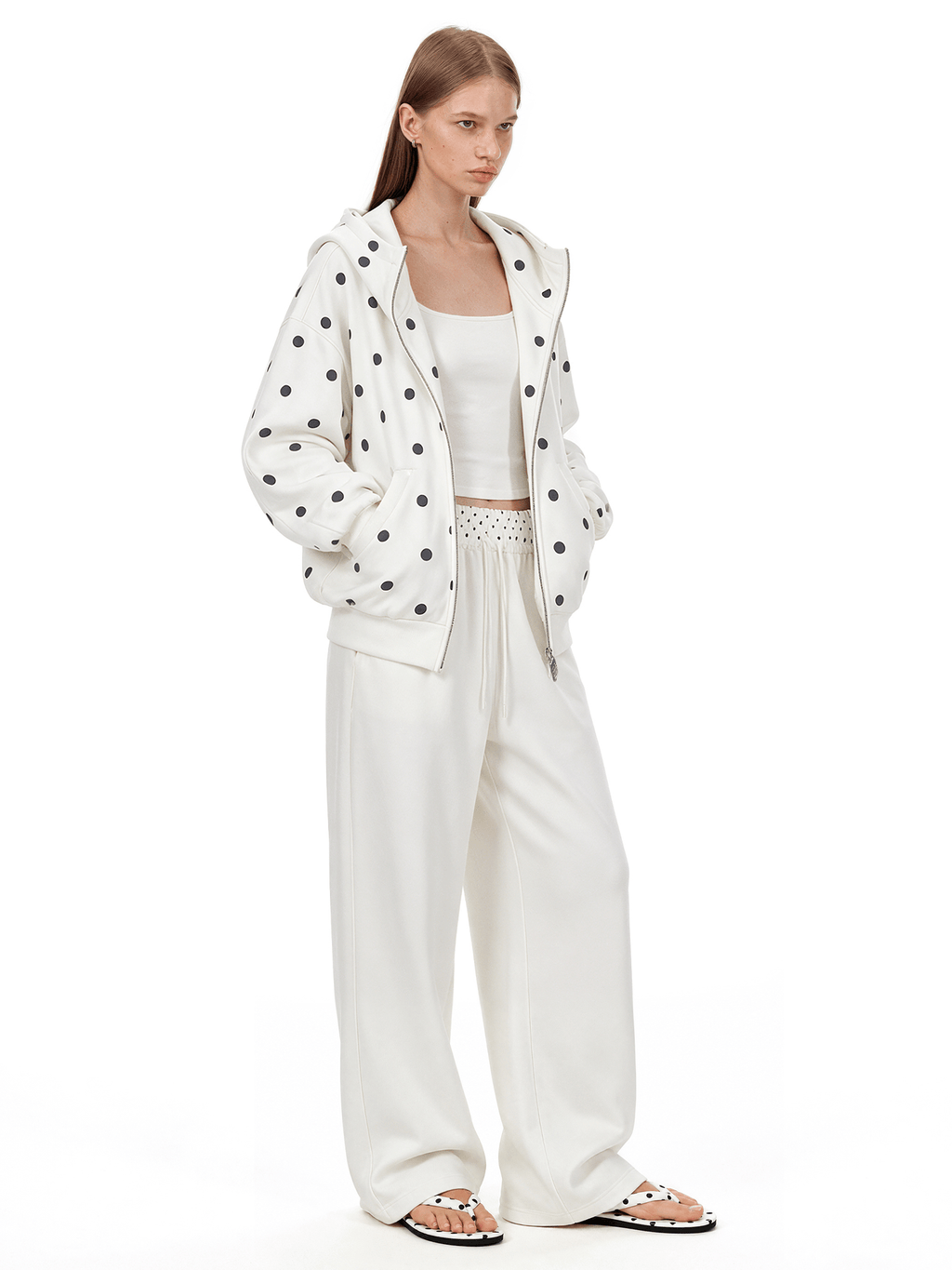 Polka Dot Chic Hoodie