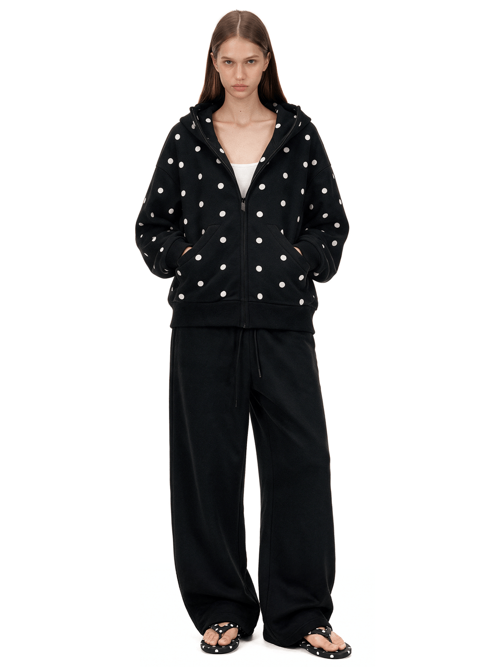 Polka Dot Chic Hoodie