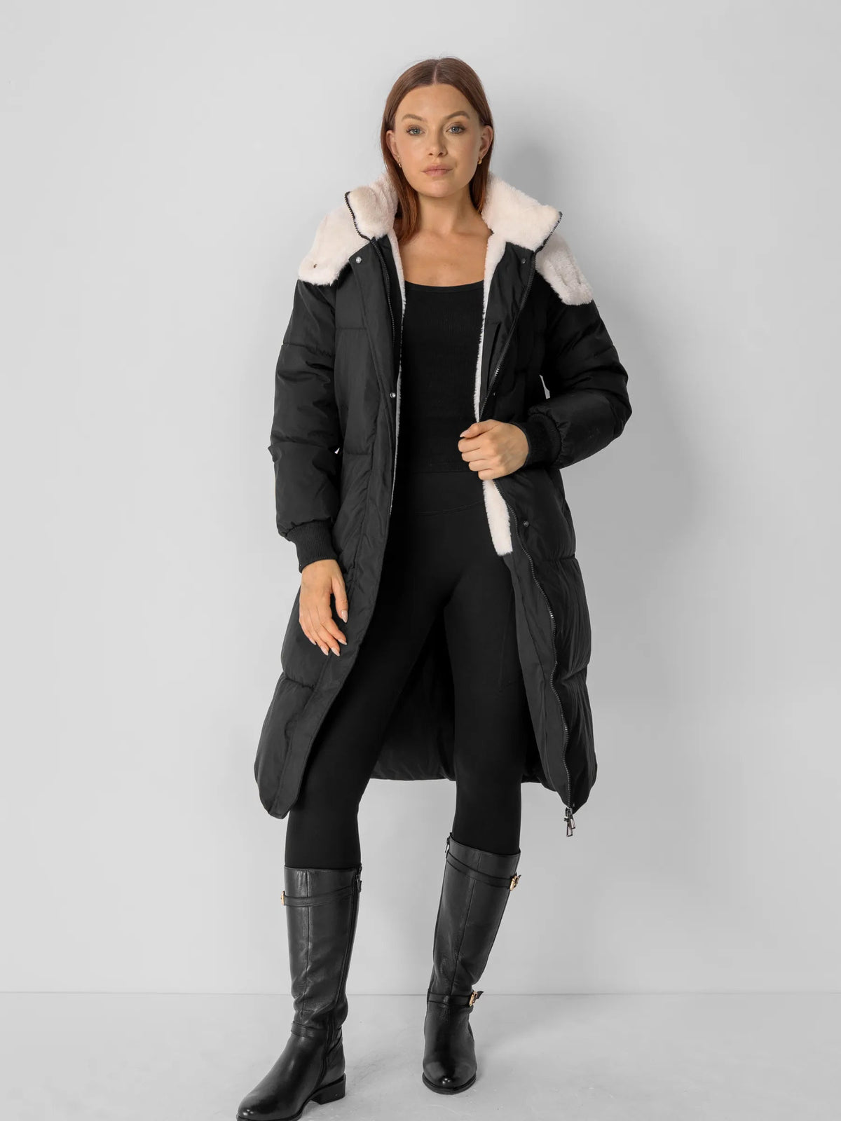 Classic Long Hooded Puffer Jacket