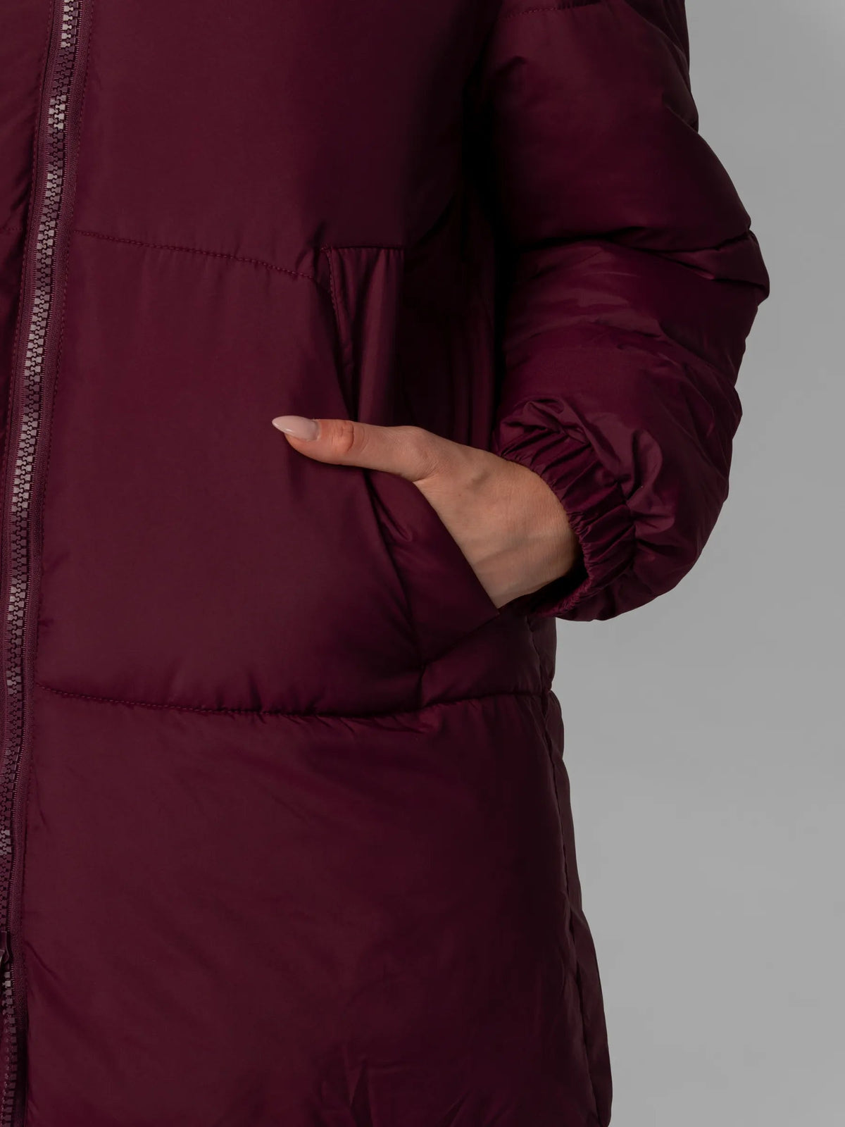 Faux Fur Collar Long Puffer Jacket