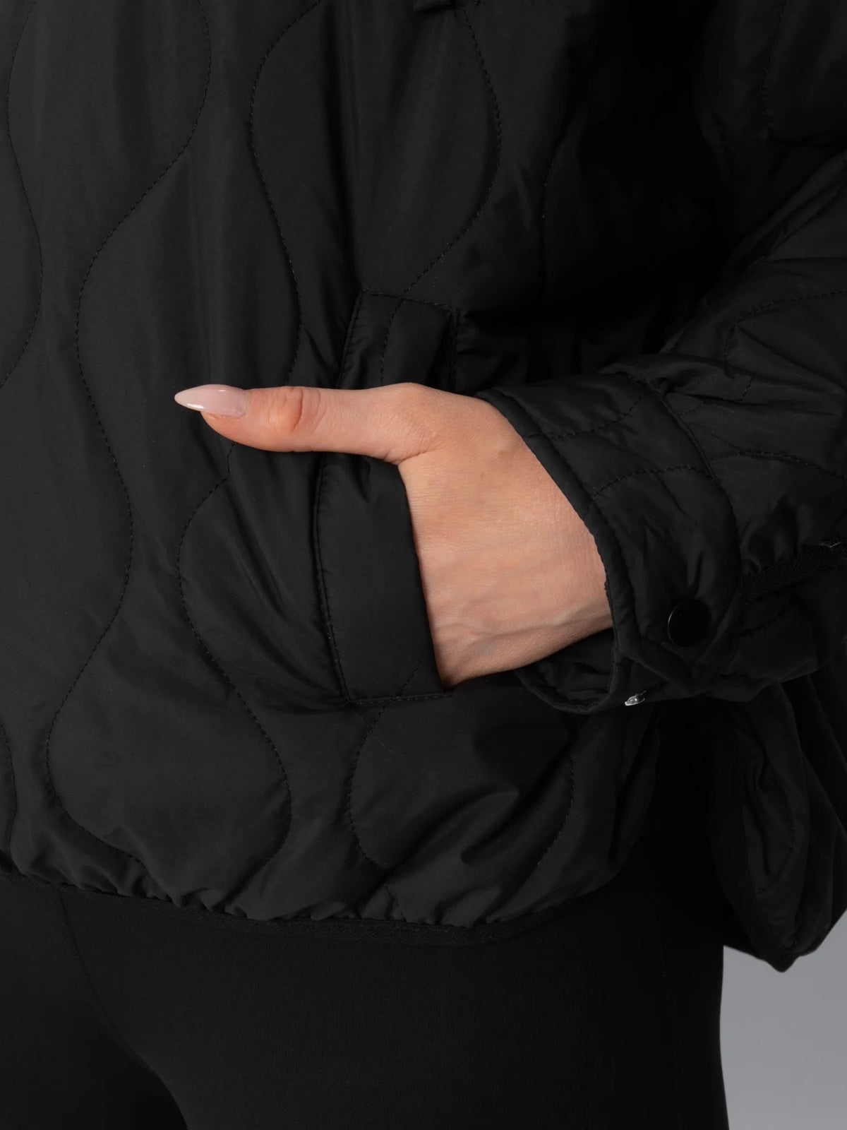 Kangaroo Pocket Packable Quilted Puffer Hoodie