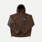 Veste de pluie à motifs guépard réactifs à l'eau - Marron
