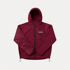 Water Reactive Cheetah Rain Jacket - Burgundy