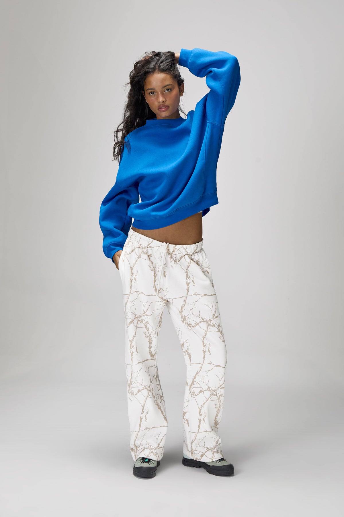 Pantalon de jogging Ranch à jambes larges en motif camouflage Milk