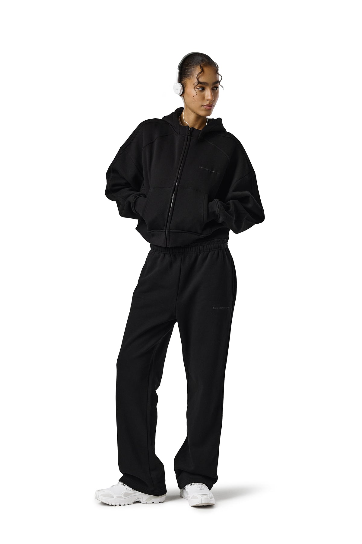 Trademark Wide Leg Sweatpants in Road Black