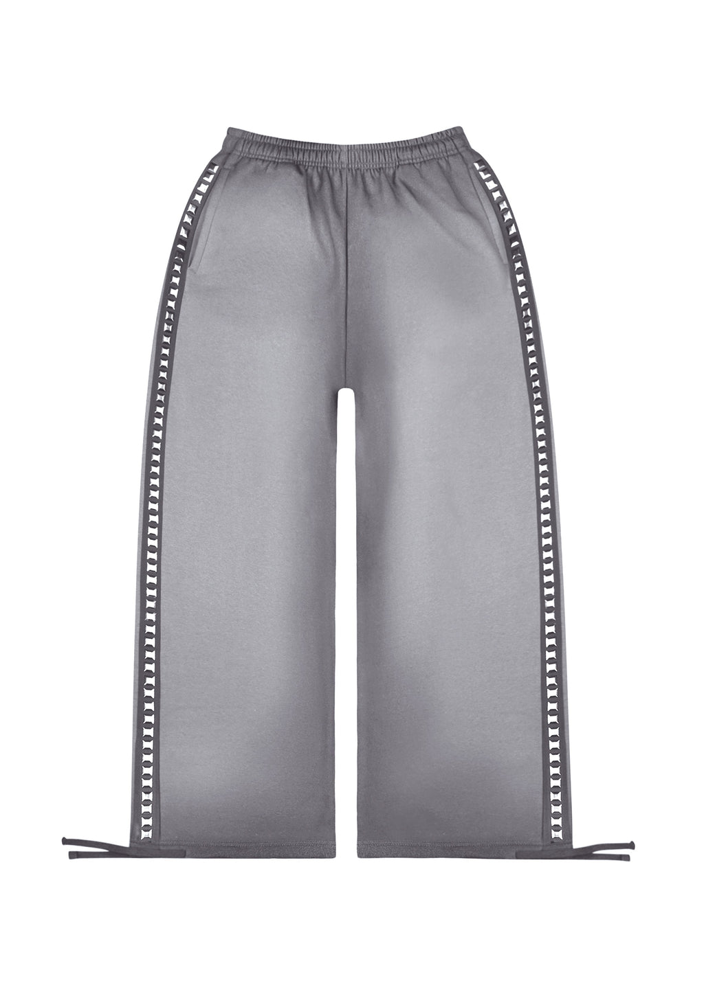 PANTALON DE JOGGING OVERSIZE RUMOUR STUDDED GRIS DÉGRADÉ