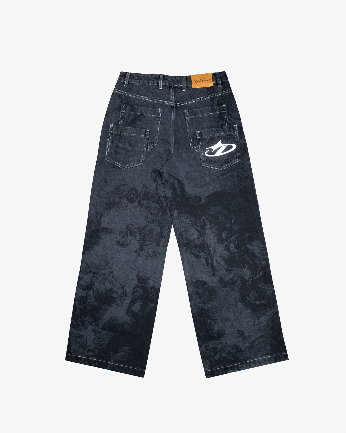 RENAISSANCE JEANS GEWASCHENES SCHWARZ