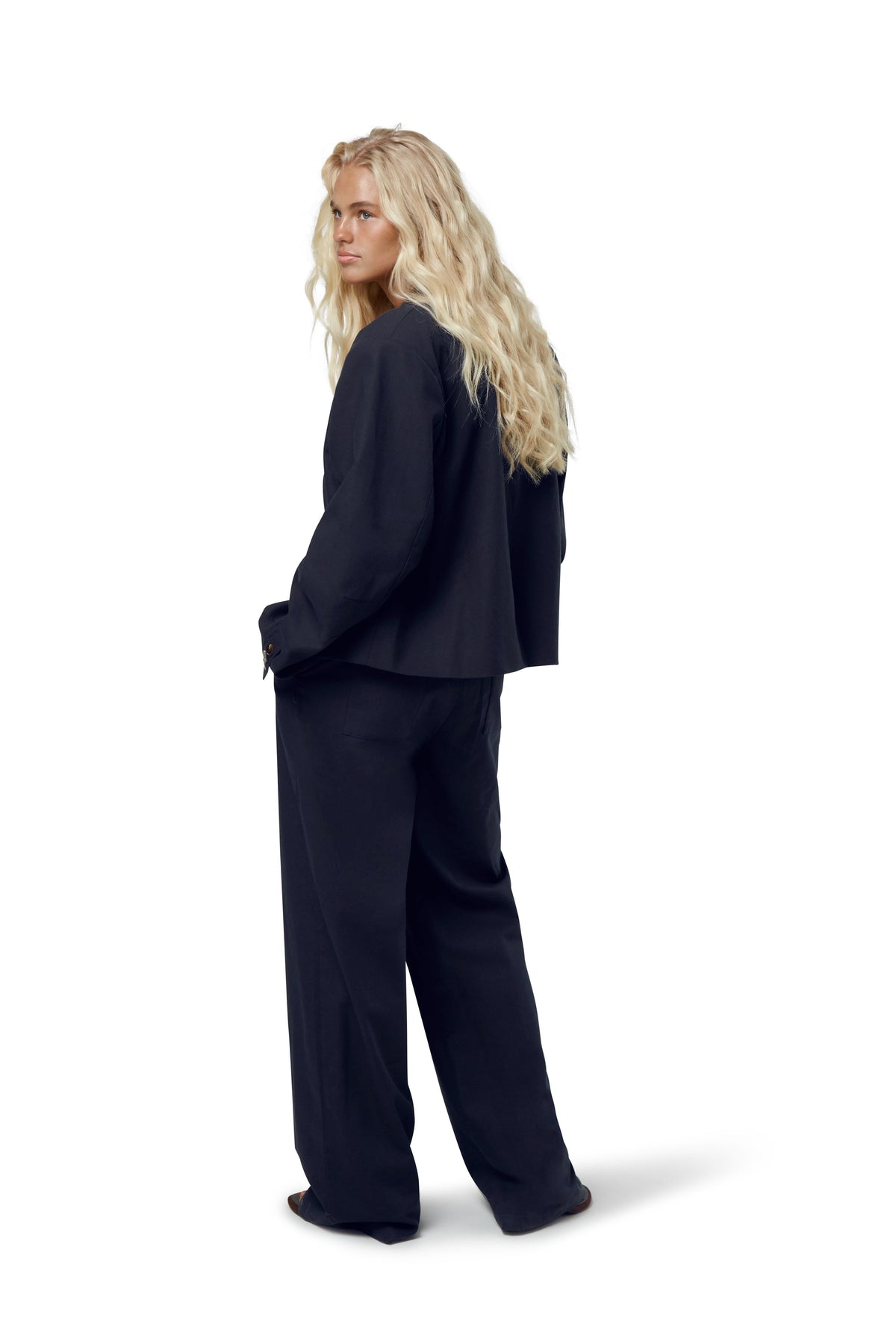 Emmie Double Breasted Blazer in Navy