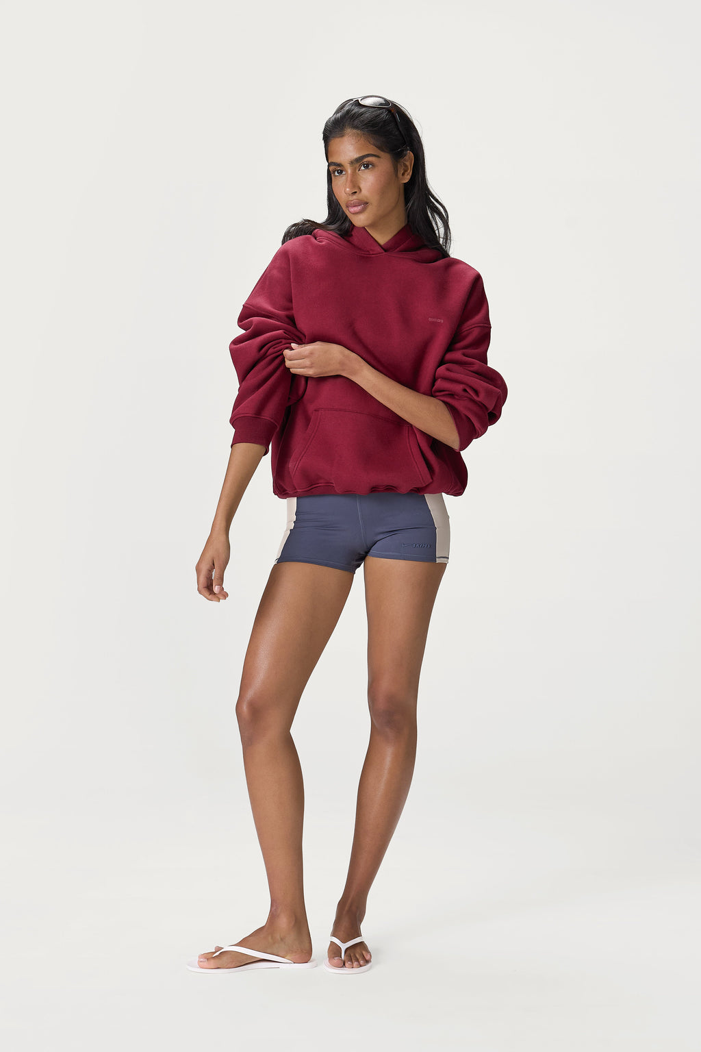 Petite Classic Hoodie in Burgunderrot