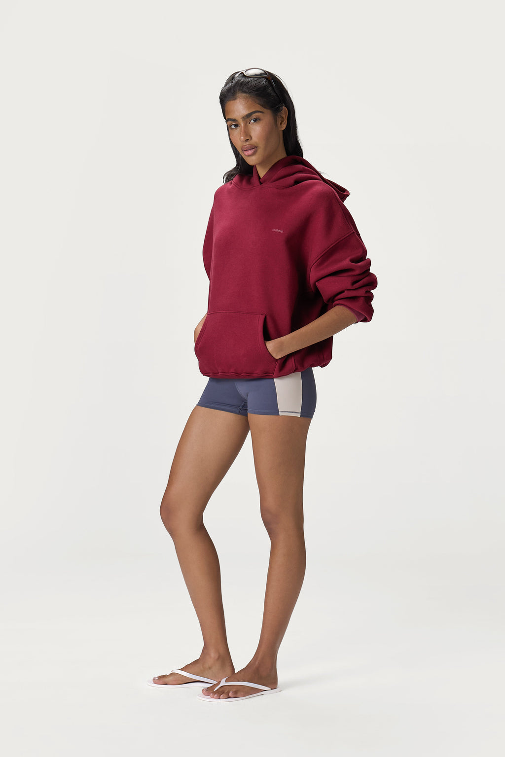 Petite Classic Hoodie in Burgunderrot
