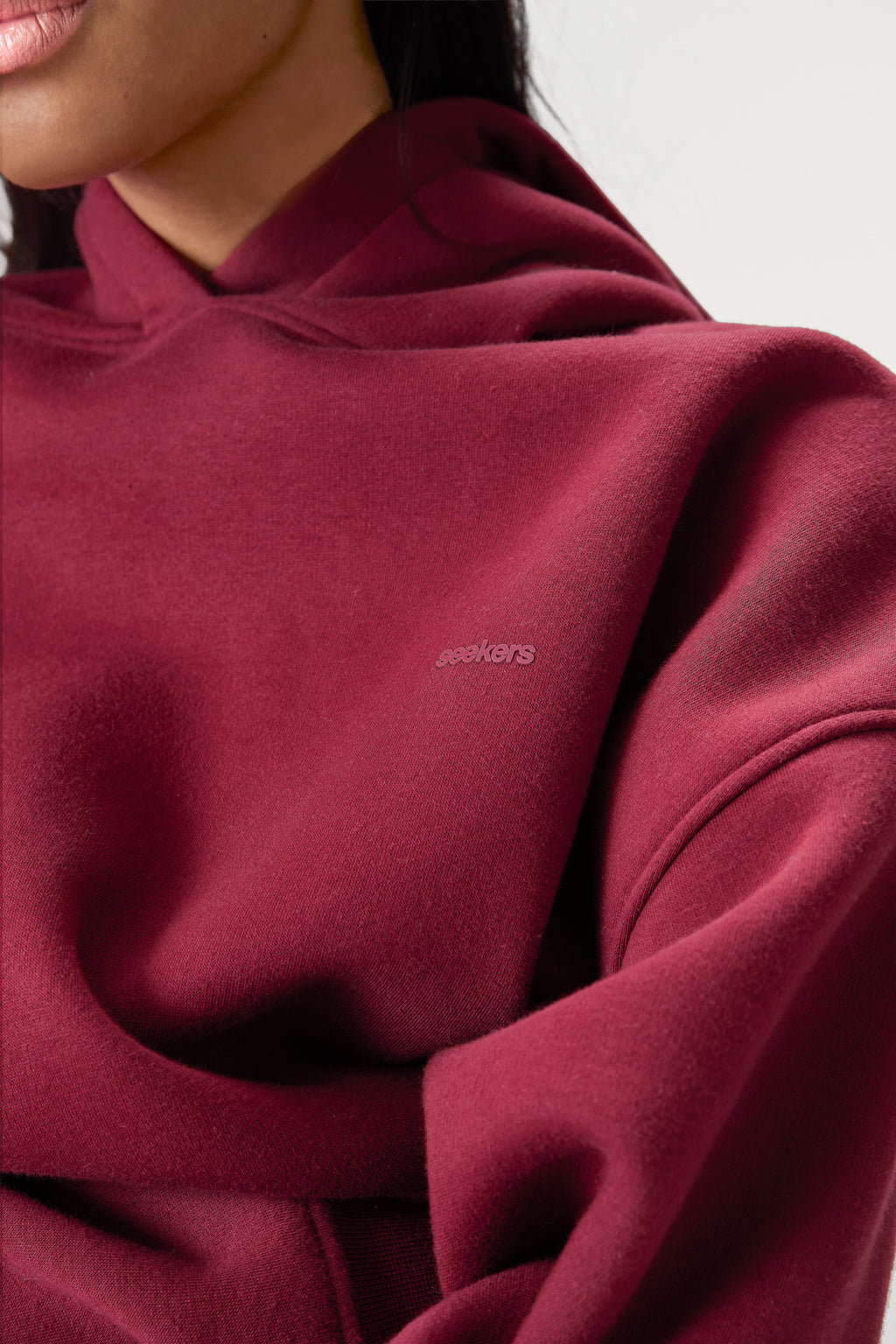 Petite Classic Hoodie in Burgunderrot