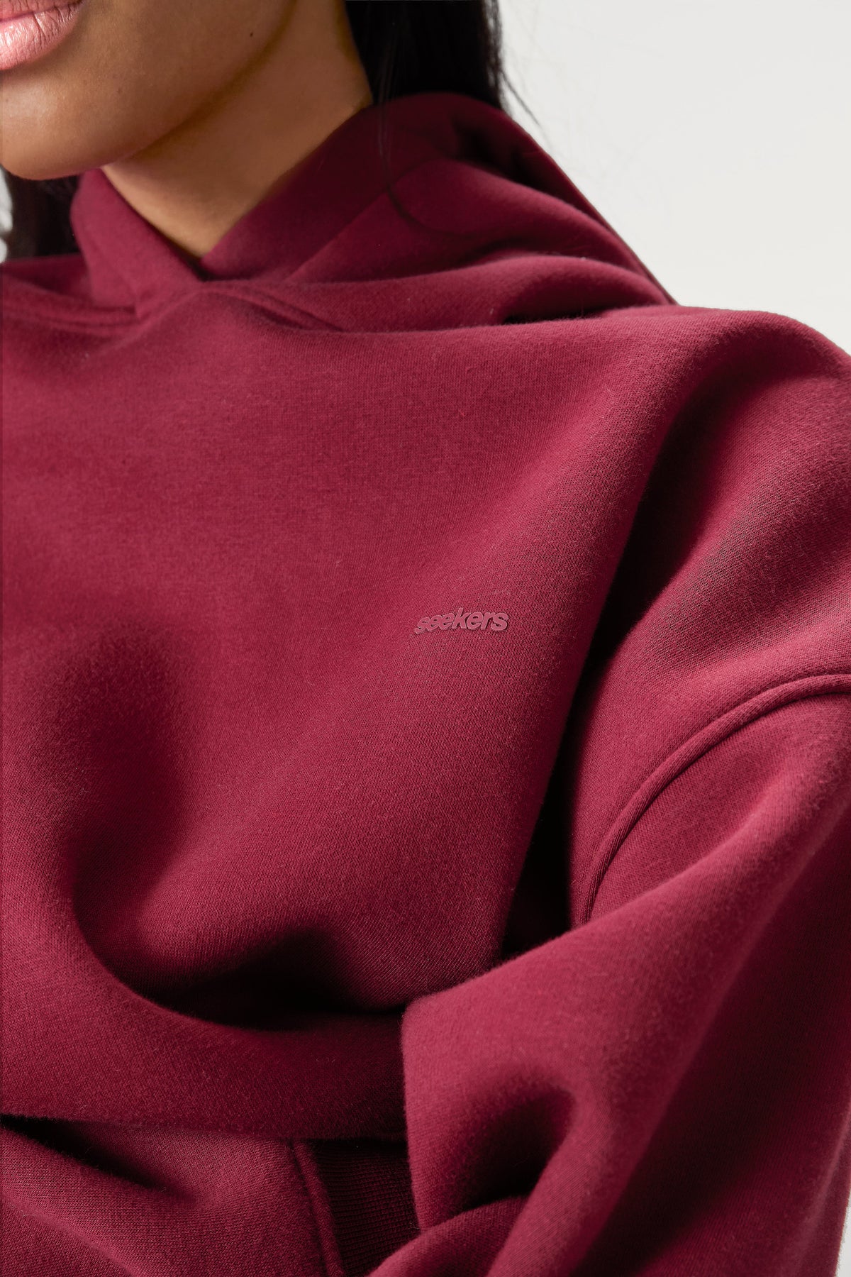 Petite Classic Hoodie in Burgundy