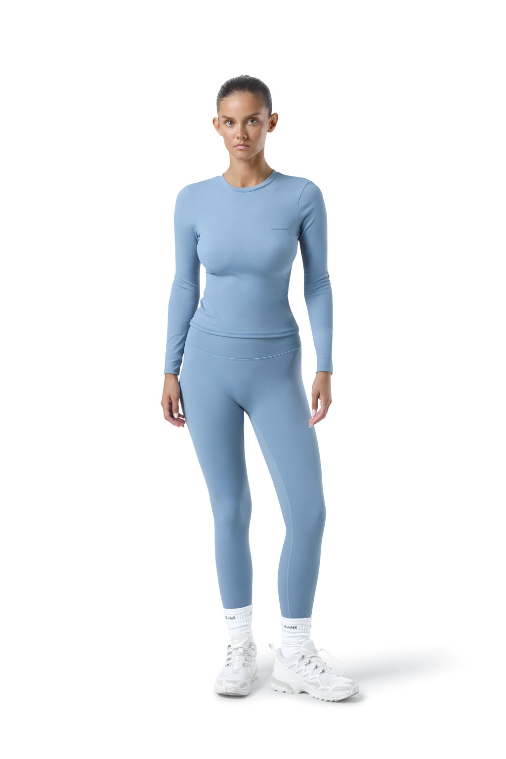 Mjuka aktiva tights i mellanblått