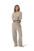 Pantaloni morbidi Wilkie a gamba larga color nocciola