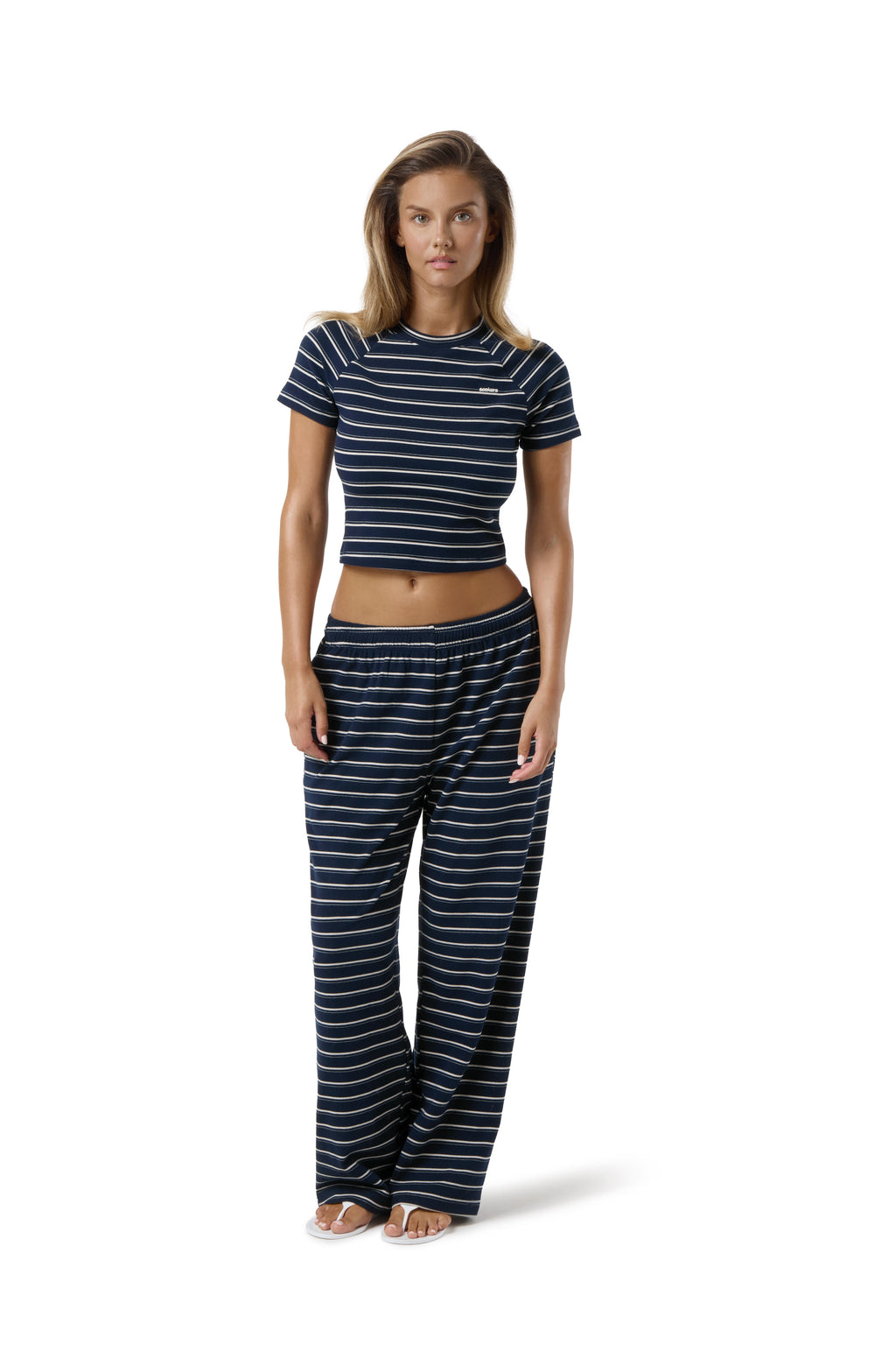 Top morbido Wilma a maniche corte blu navy