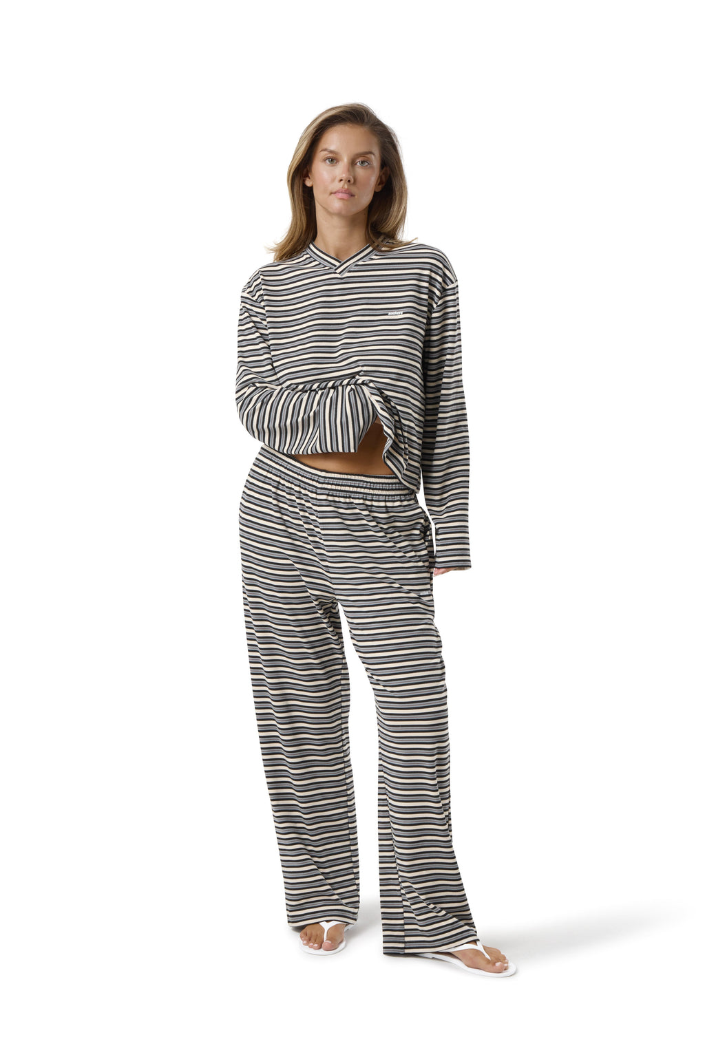 Pantalon large et souple Wilkie en crème multicolore