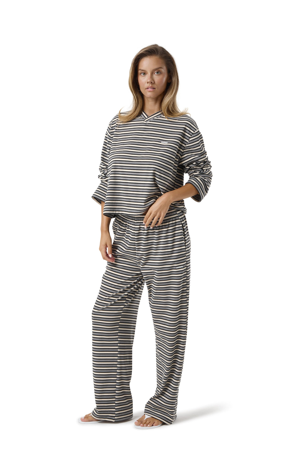 Pantalon large et souple Wilkie en crème multicolore