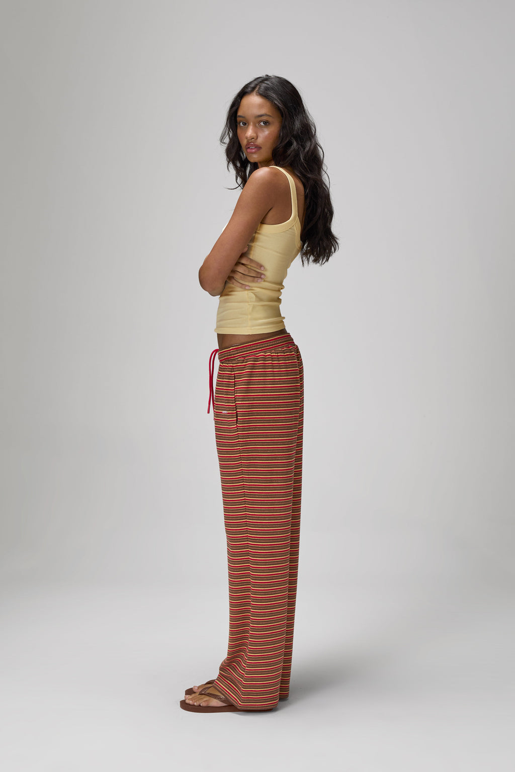Walker Soft Wide Leg Pants in Red