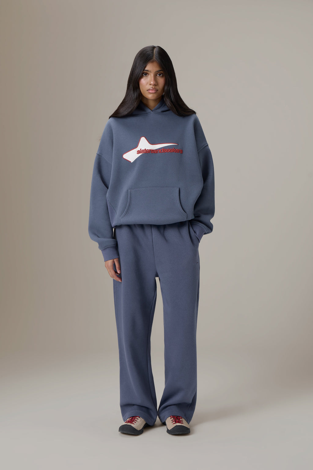 Classic Wide Leg Sweatpants in Vintage Blue