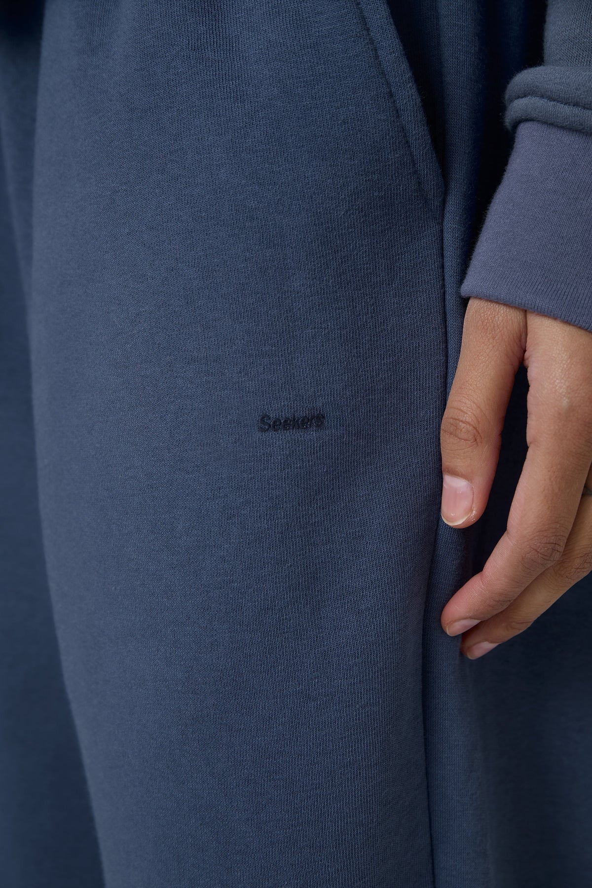 Pantalon de jogging classique à jambes larges, bleu vintage