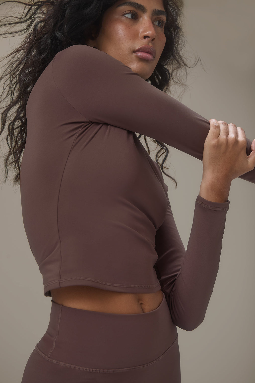 Camiseta de manga larga Soft Active en marrón