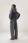 Pantalon de jogging large de sport gris anthracite