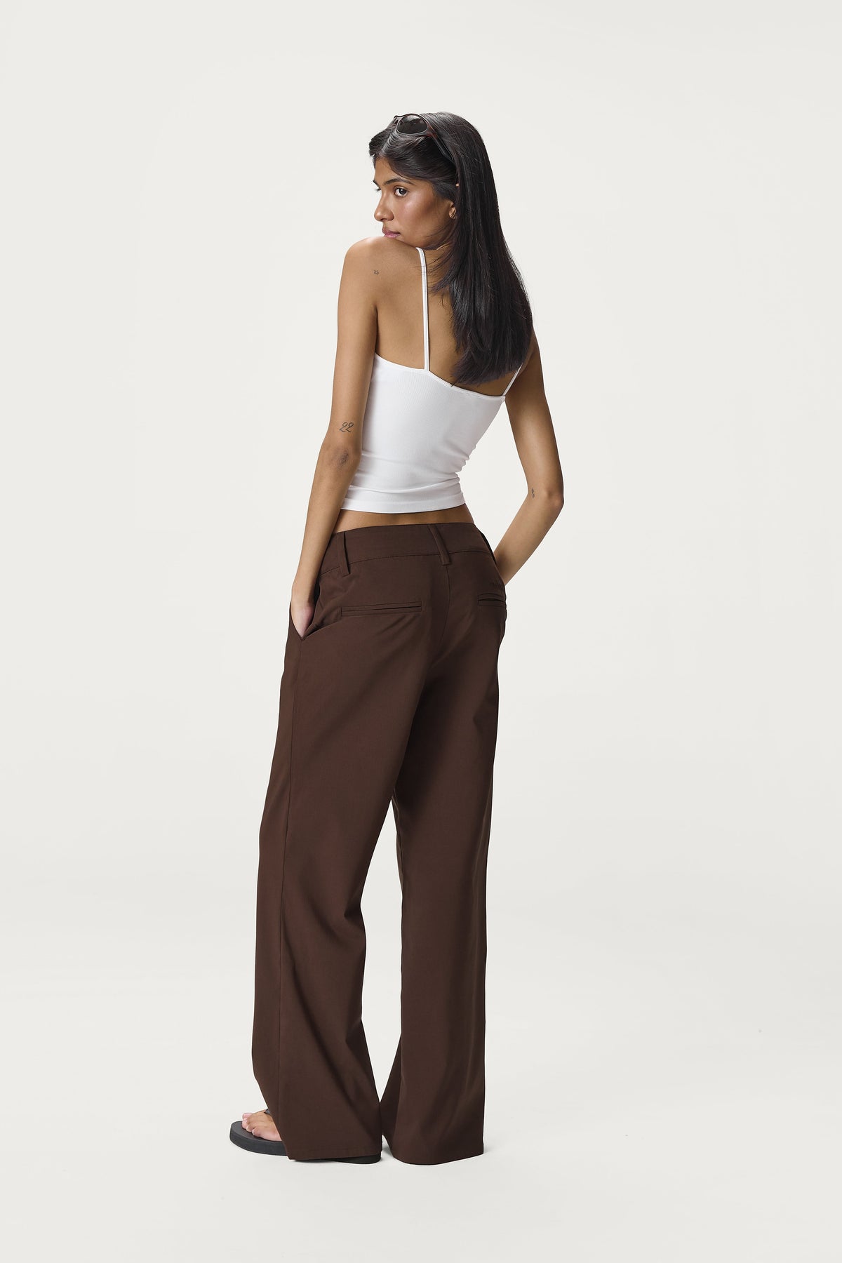 Pantaloni Fargo a gamba dritta marroni