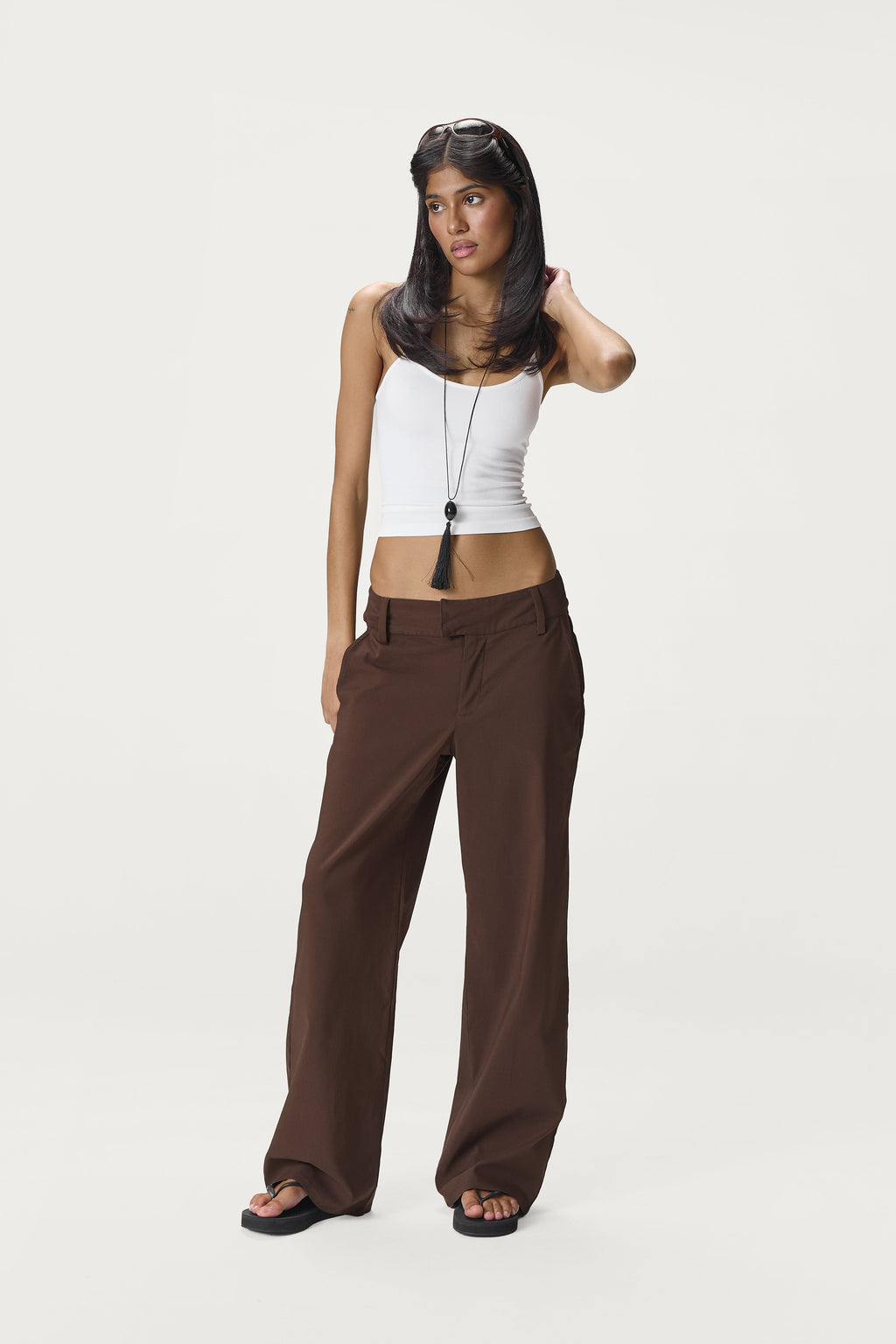 Pantaloni Fargo a gamba dritta marroni