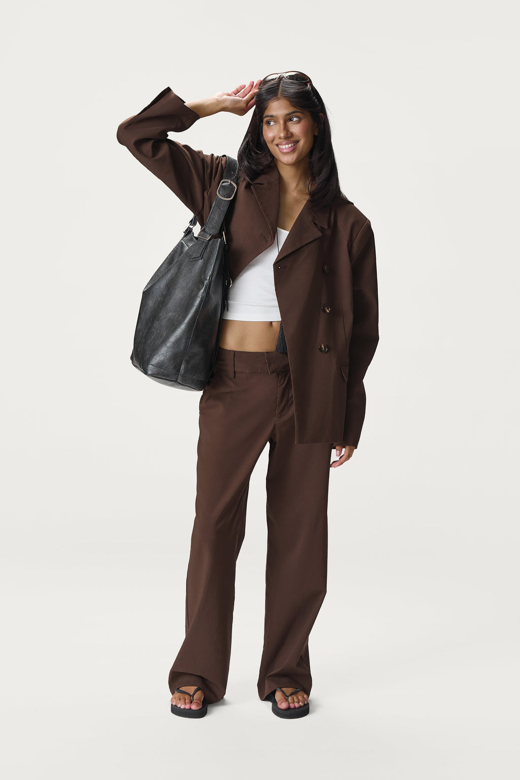 Pantaloni Fargo a gamba dritta marroni