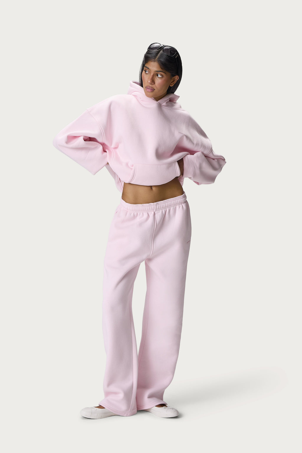 Trademark Wide Leg Sweatpants in Bunny