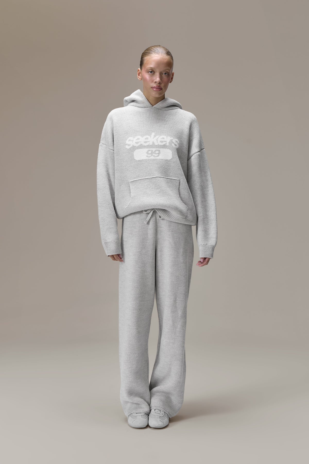 Knit Pants in Soft Grey
