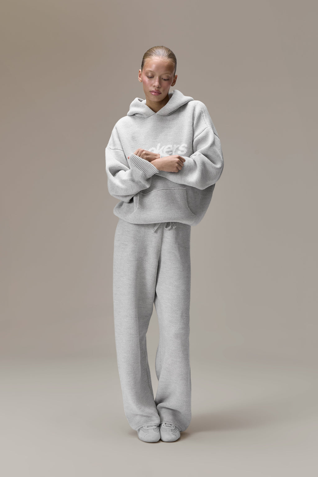 Knit Pants in Soft Grey