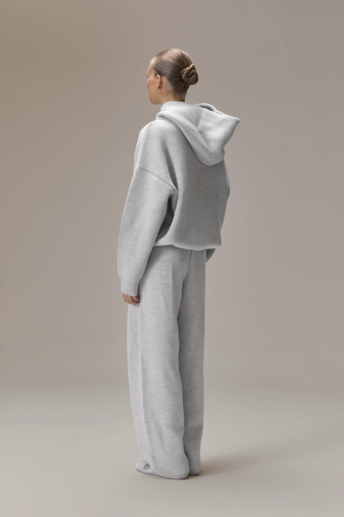 99 Knit Hoodie in Soft Grey