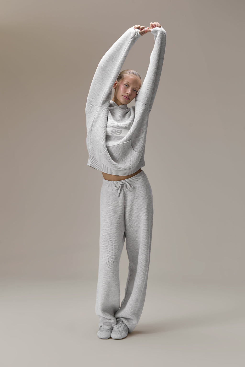Knit Pants in Soft Grey