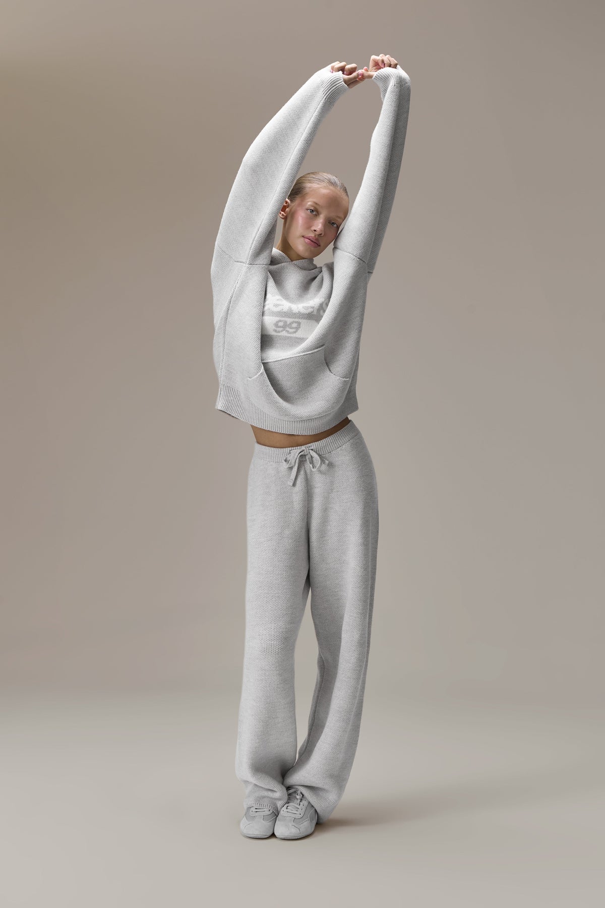 Knit Pants in Soft Grey