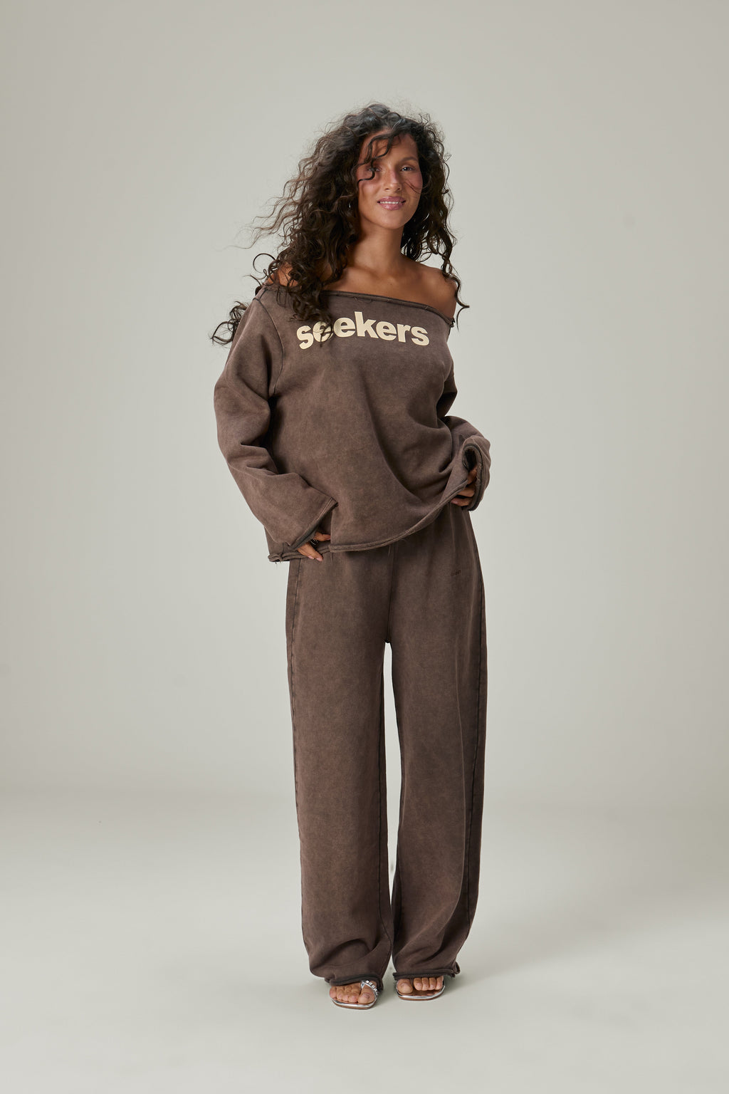 Slouch-Top in Braun